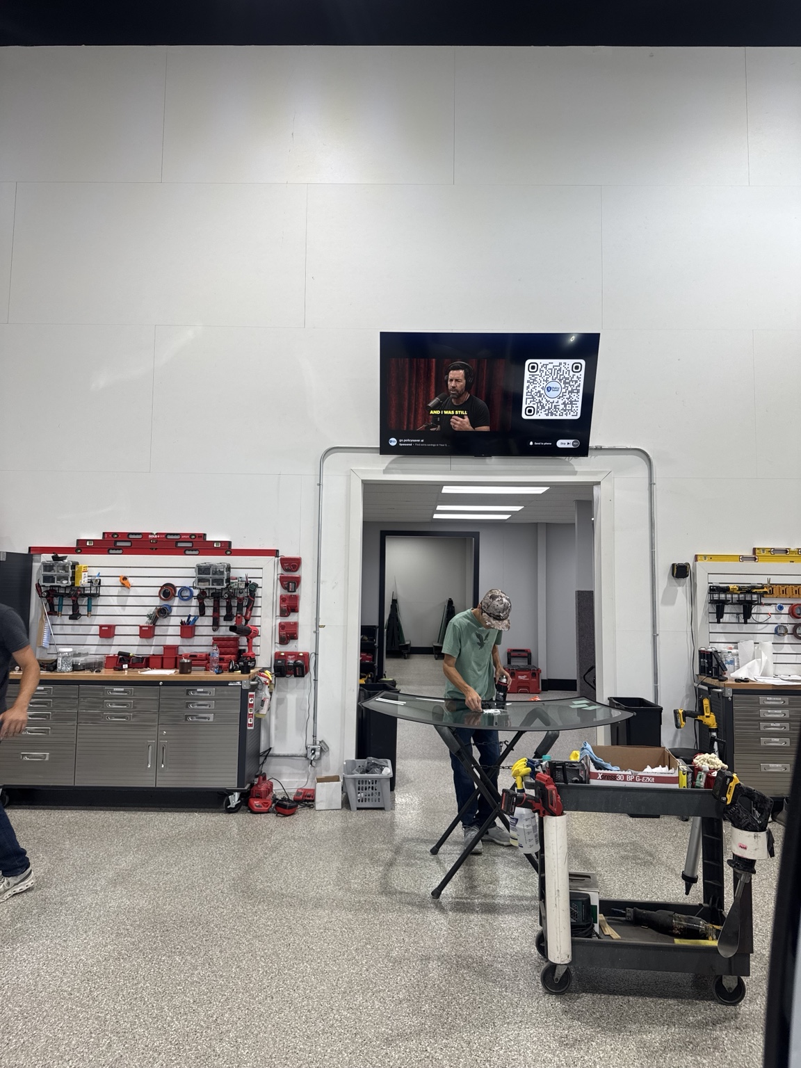 Auto glass work in the Galesburg shop