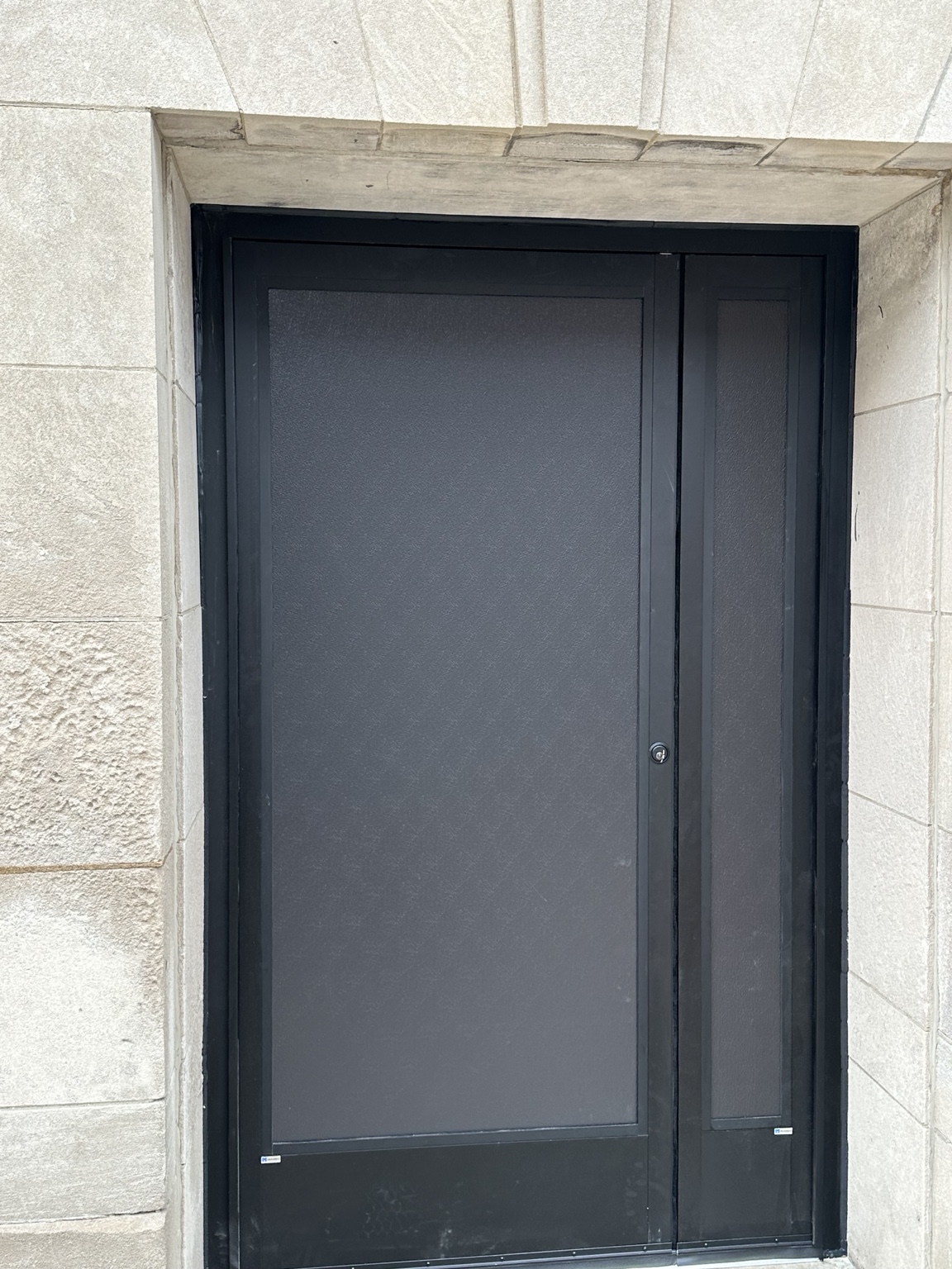 Commercial entrance after replacement