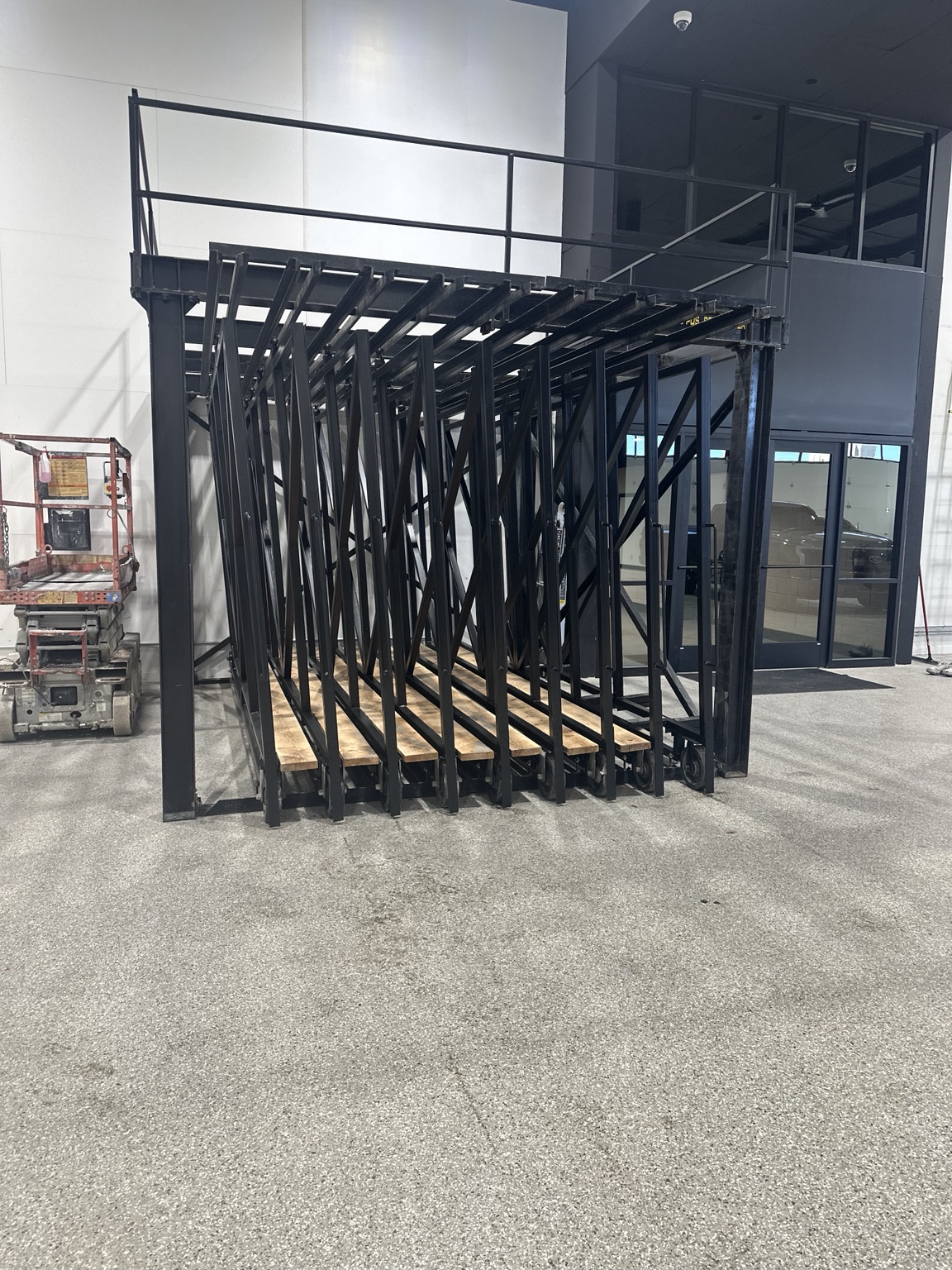 Glass storage racks