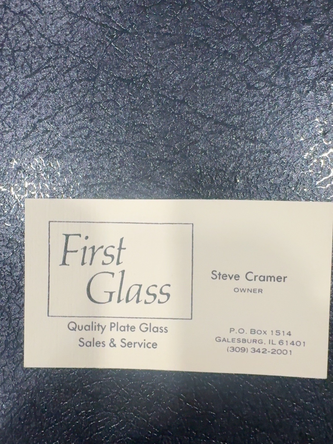 Steve Cramer, founder of First Glass