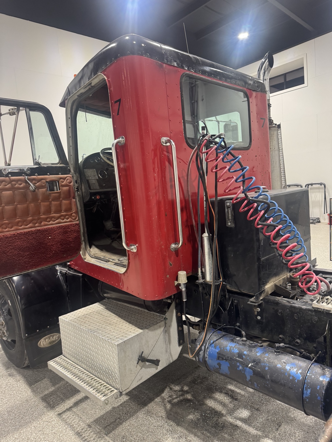 Semi-truck cab glass