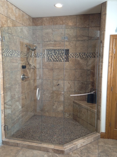 Custom frameless shower